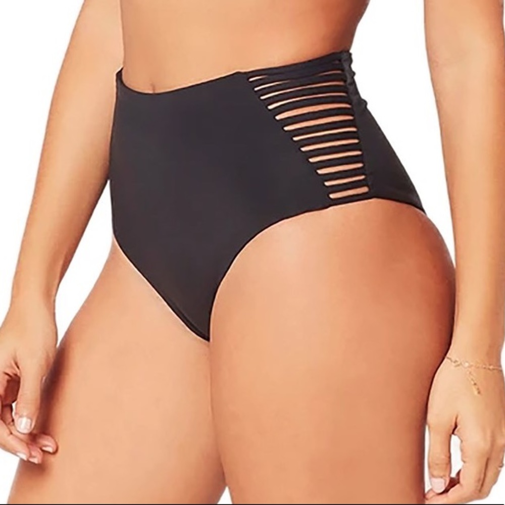 L*Space Black Bitsy Bikini Bottom NWT